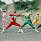 The pre-historic creature-themed heroes known as Kyoryu Sentai Zyuranger—and the original Mighty Morphin' Power Rangers in the west—strike their iconic battle pose.